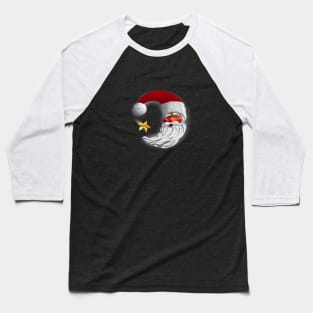 Santa Claus Moon and Star Baseball T-Shirt